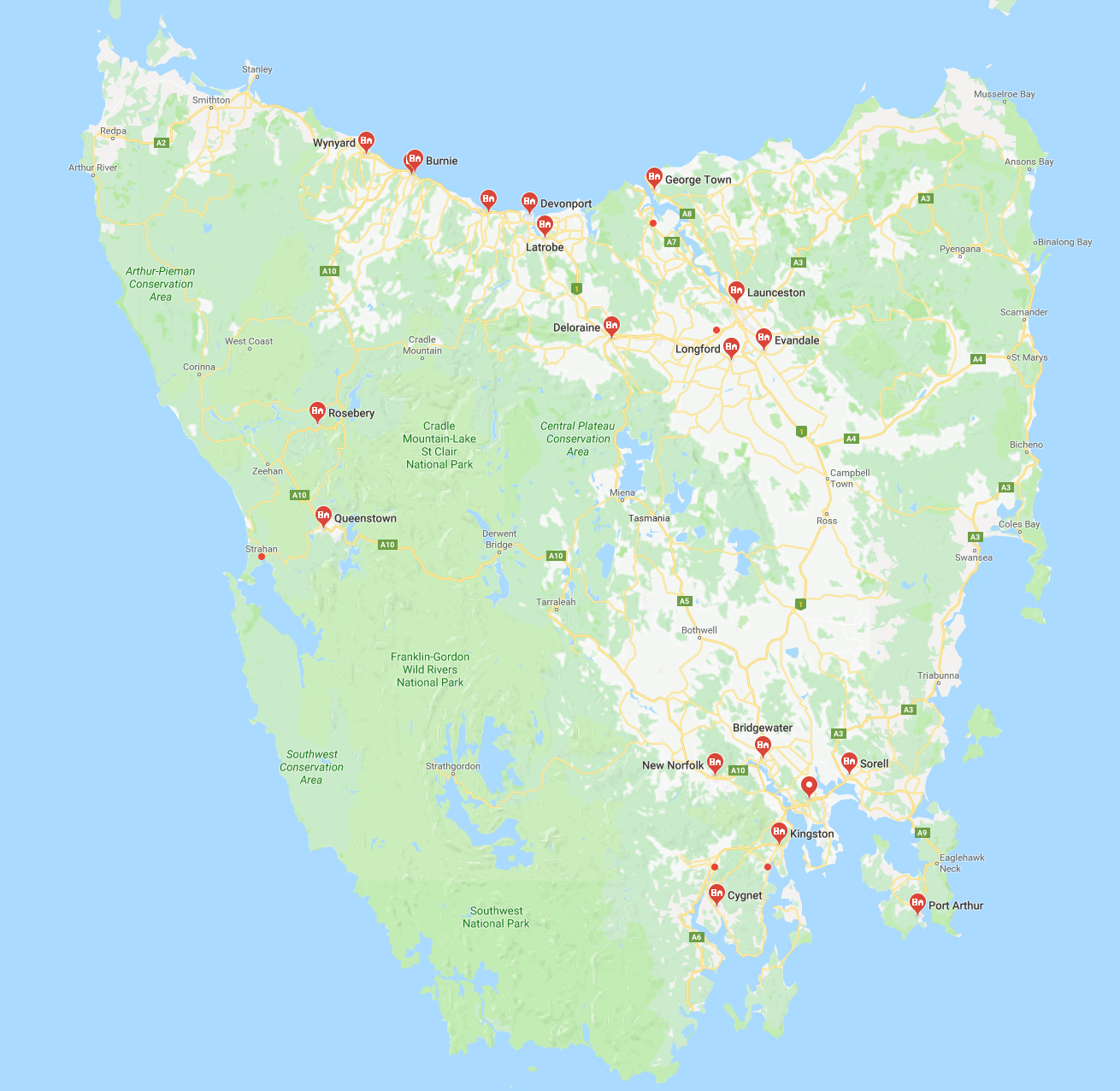 tasmania tourist map pdf